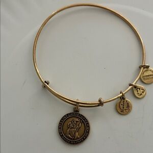 Alex and Ani Gold Saint Christopher Charm Bracelet